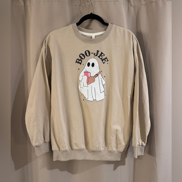 Source Unknown Tan Dog Sweater with Ghost Design - Picture 1 of 5